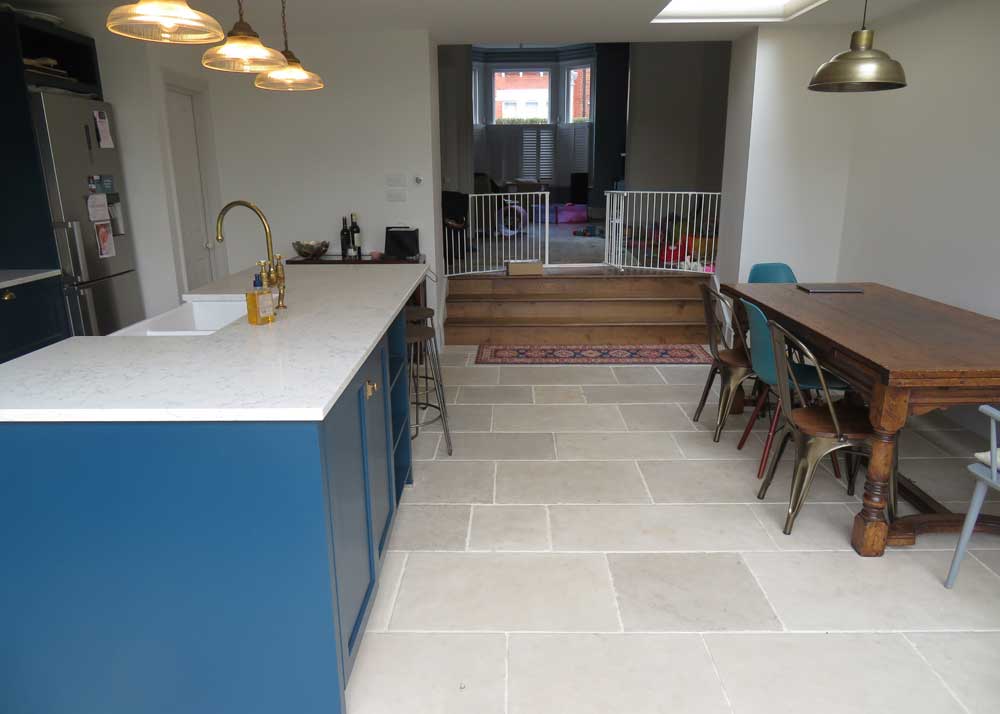 Paris Casa limestone kitchen floor