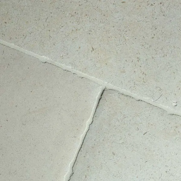 Aged portland stone flooring