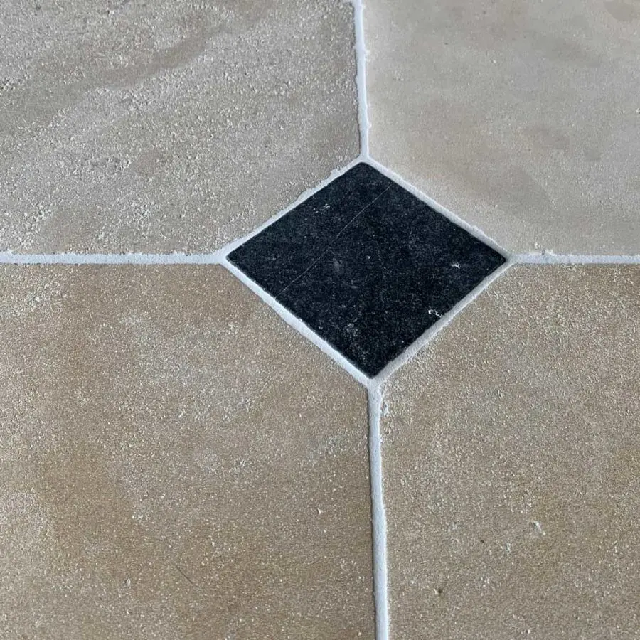 Antiqued limestone cabochon flooring Natural Stone Consulting