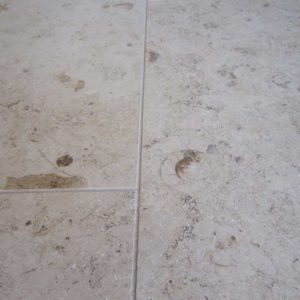 Beige limestone tiles