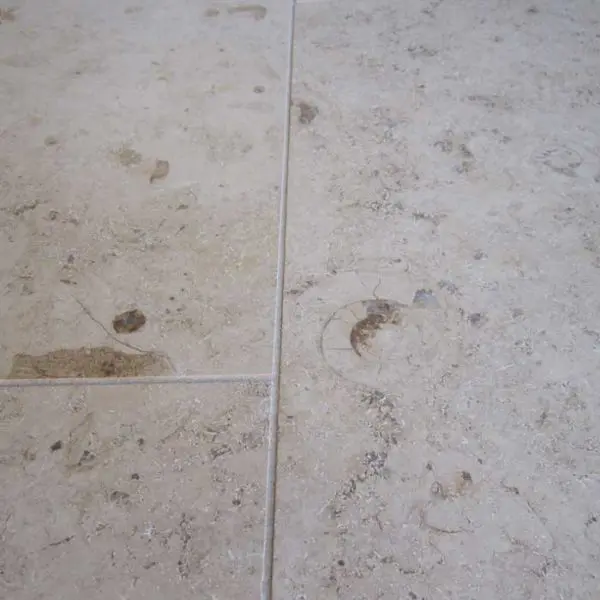 Beige limestone tiles