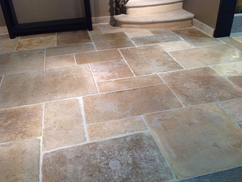 Antiqued reclaimed stone flooring Natural Stone Consulting