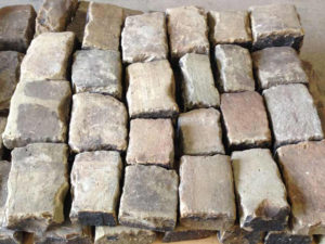 Reclaimed Yorkstone cobbles