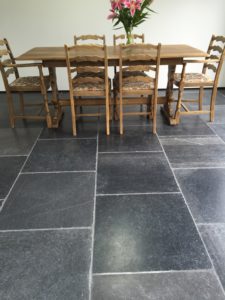 Blue limestone for kitchen flooring
