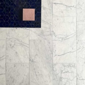 Carrara marble tiles