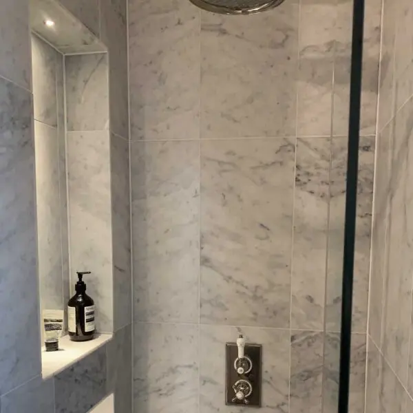 Carrara marble honed tiles