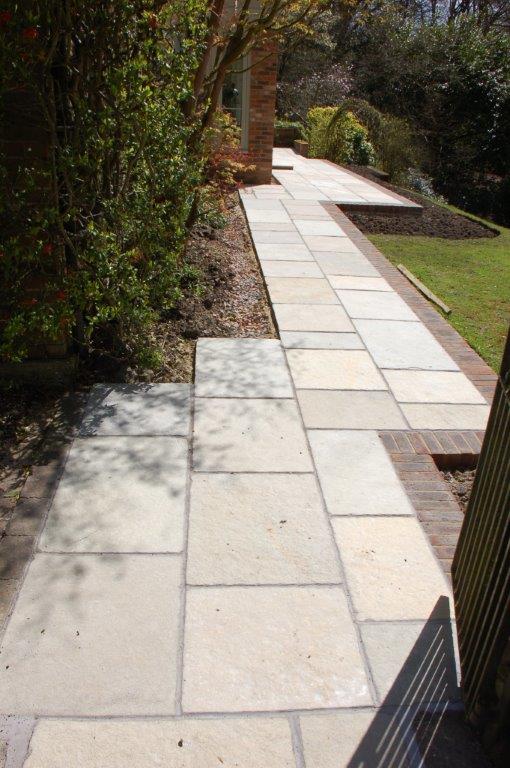 Aged limestone paving