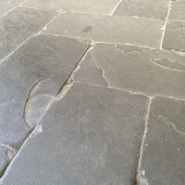 Grey slate herringbone tiles