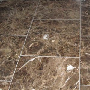 Dark brown marble tiles