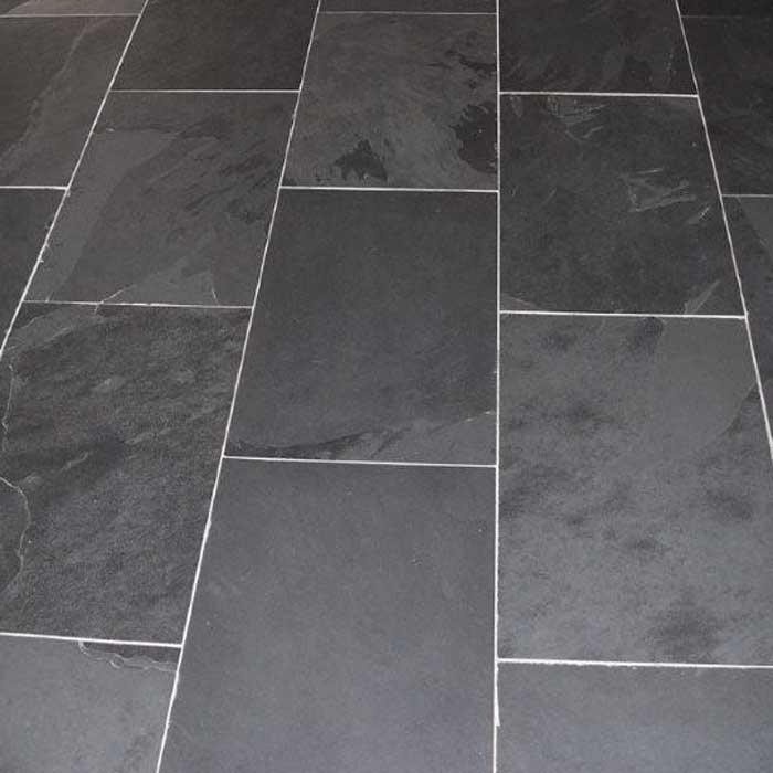Mountain Black Slate Tiles Natural, Slate Floor Tiles