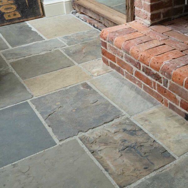 reclaimed yorkstone cleaned for inside use