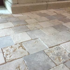 French limestone pavers