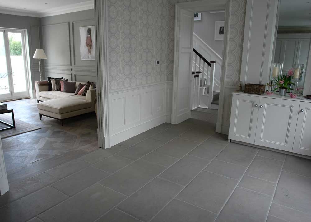 Hallway stone flooring