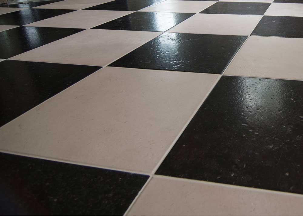 Belgian checkerboard honed