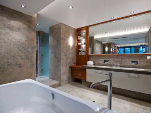 Jura Grey honed bathroom tiles
