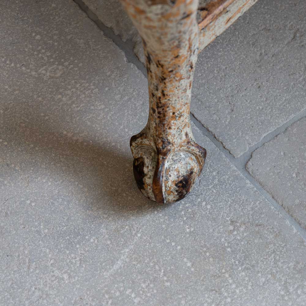 Grey Bretagne hallway tiles close up