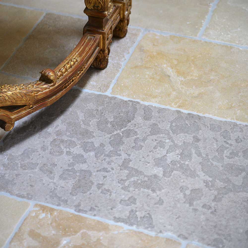 aged stone flooring
