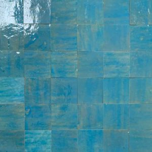 Aqua blue zellige tiles