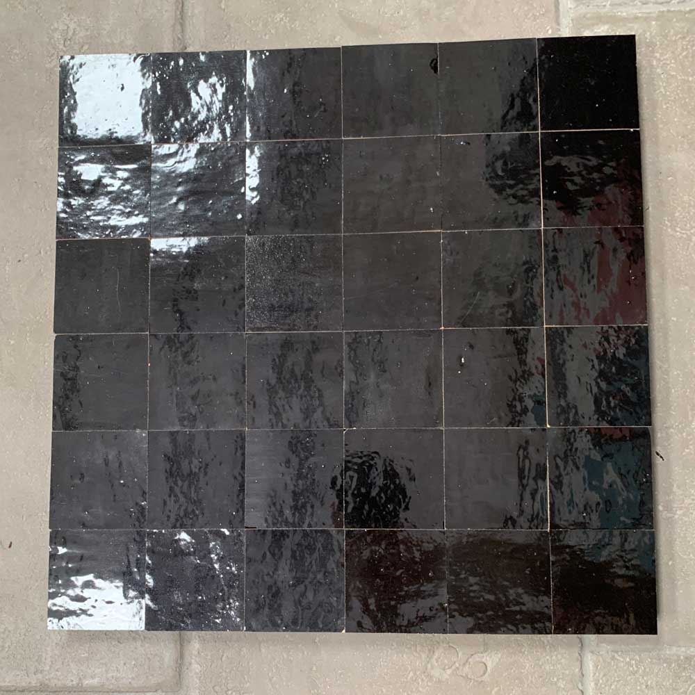 Black Zellige tiles Natural Stone Consulting