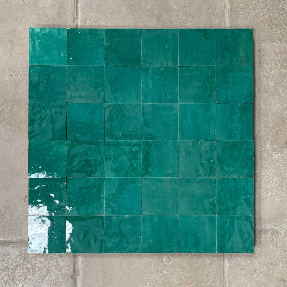 jade green zellige tiles