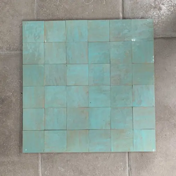Mint green Zellige tiles Natural Stone Consulting
