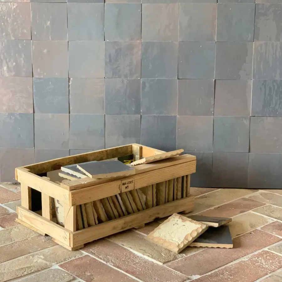Vintage metal Zellige tiles Natural Stone Consulting