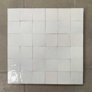 White zellige tiles