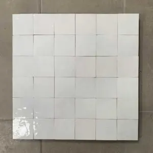 White zellige tiles