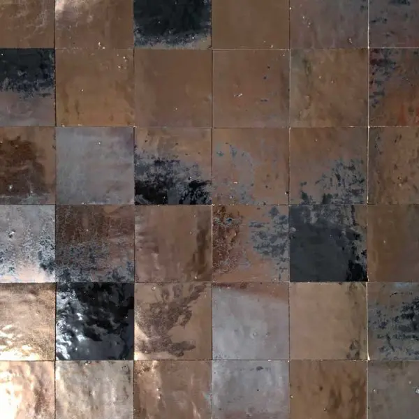 Burnt copper Zellige tiles