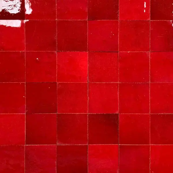 Red Zellige tiles