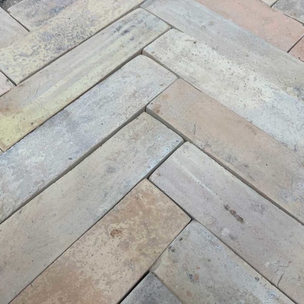 reclaimed terracotta herringbone