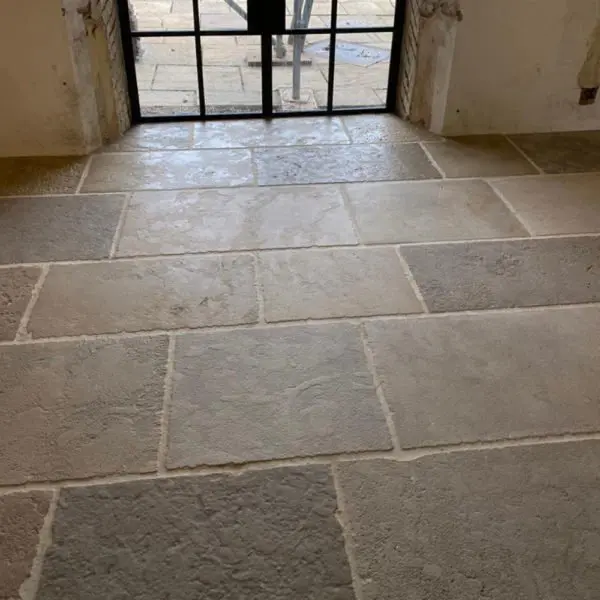 Kingham grey antiqued limestone