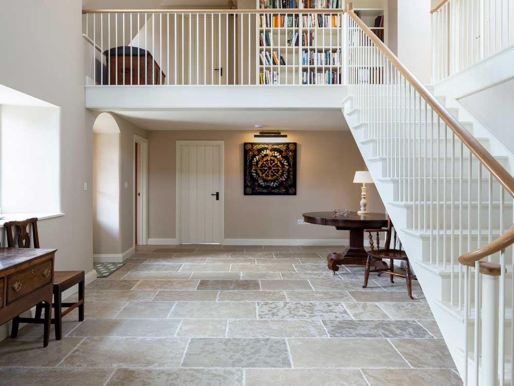 Barr rendition antiqued limestone flooring