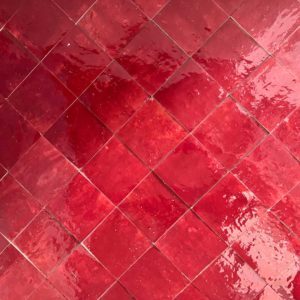 burgundy red zellige tiles