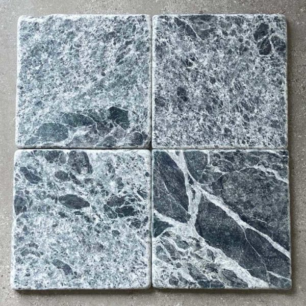 Verdi tumbled marble tiles