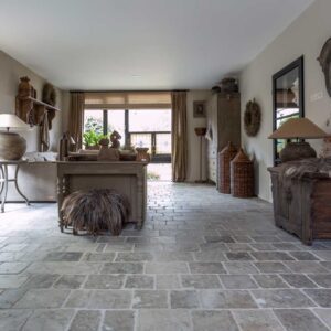 Rustic grey french cobbles