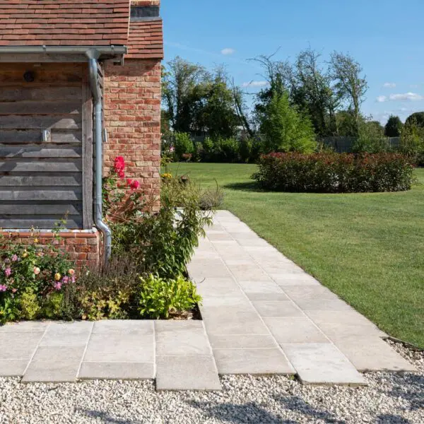 Paris casa limestone paving cottage garden