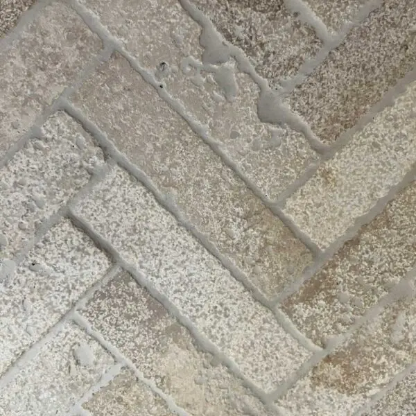 Rustic cream and beige brick pavers for floors and walls