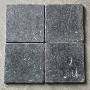 nero marquina tumbled marble tiles