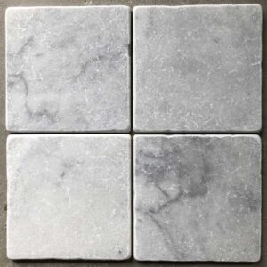 Carrara tumbled marble tiles