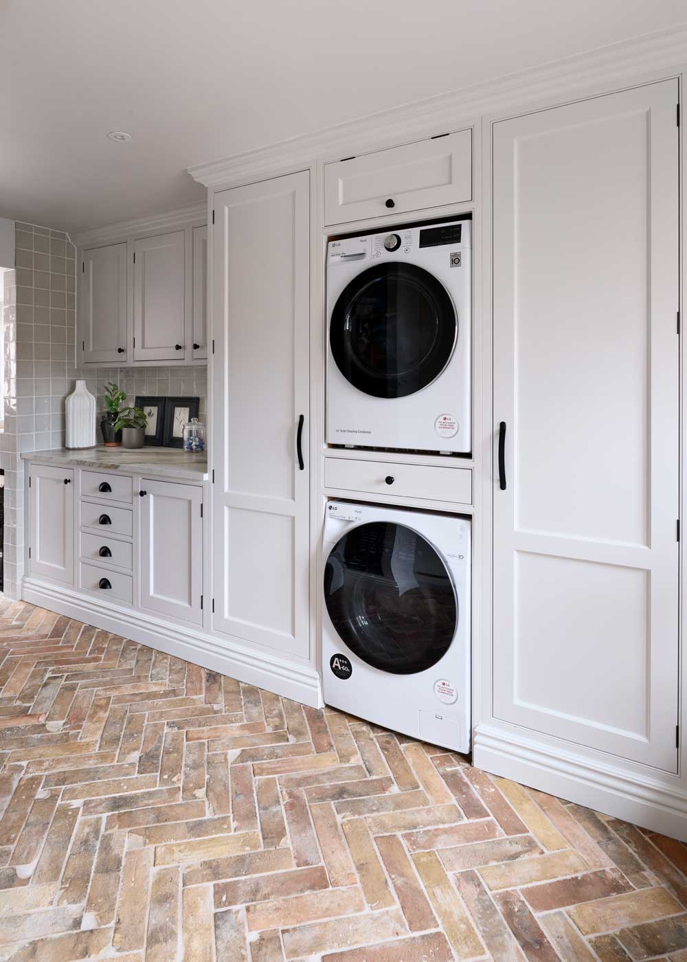 reclaimed terracotta parquet