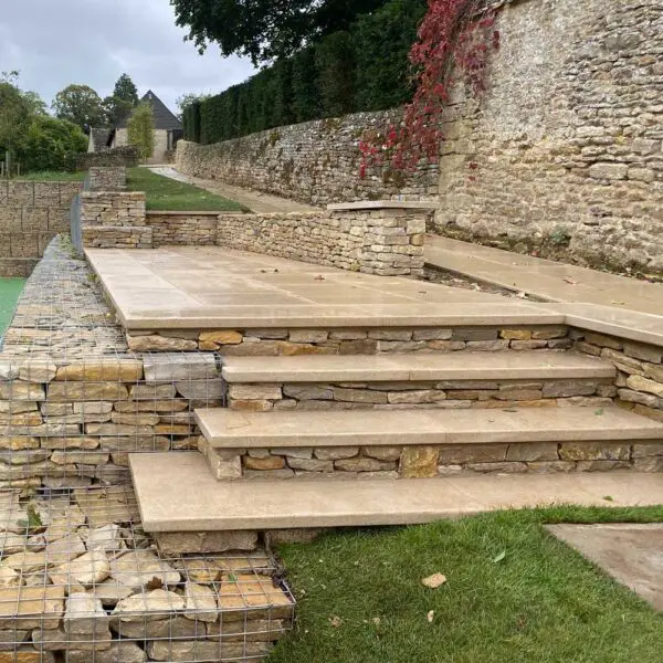 Bourton buff limestone pool coping