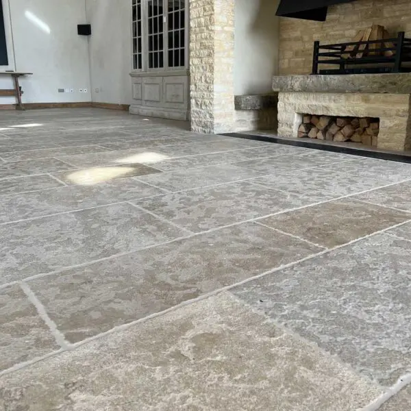 Rustic flagstone floors