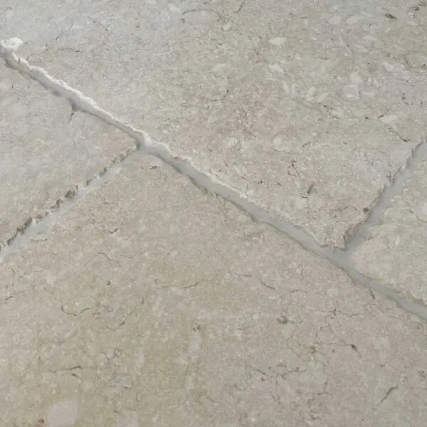 Cream Somerset tumbled limestone flagstones