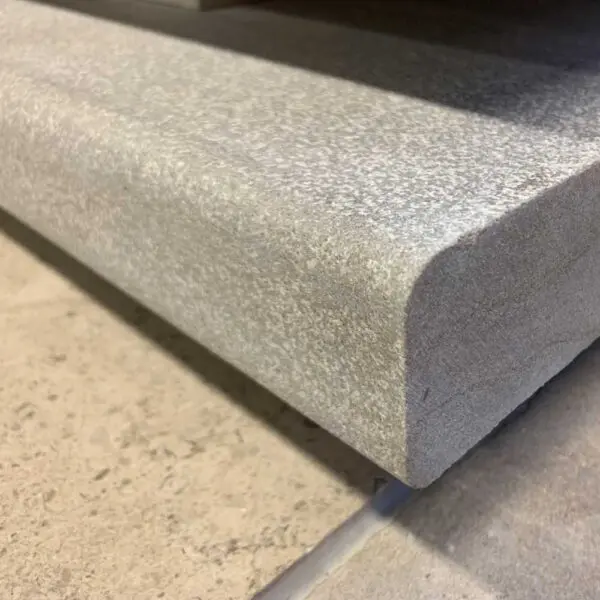 Chalon grey limestone pool coping and step tread