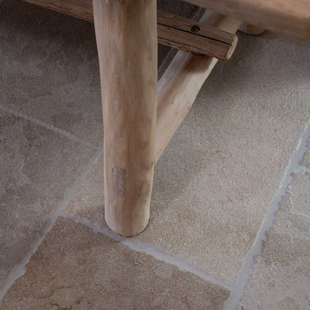 Rustic aged flagstone floor
